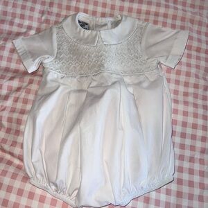 Charming White Kids Button Down Shirt with Peter Pan Collar